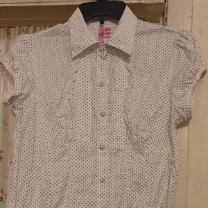 Vintage Y2K Fitted Poplin Blouse